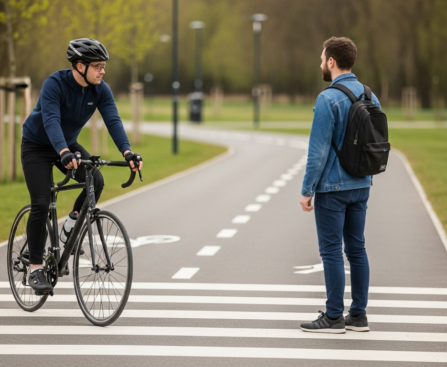 Pierwszeństwo na ścieżce rowerowej